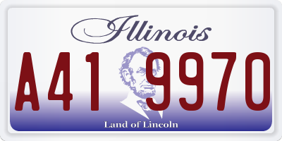 IL license plate A419970