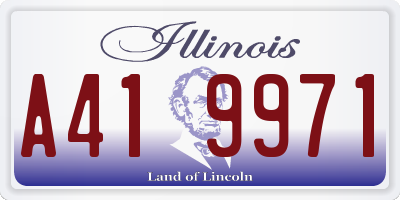 IL license plate A419971