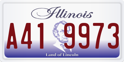IL license plate A419973