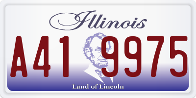 IL license plate A419975