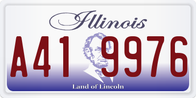 IL license plate A419976