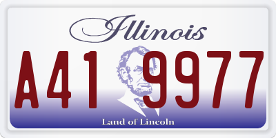 IL license plate A419977