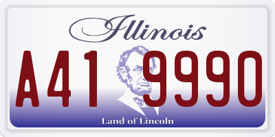 IL license plate A419990