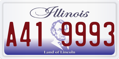 IL license plate A419993