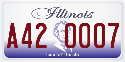IL license plate A420007