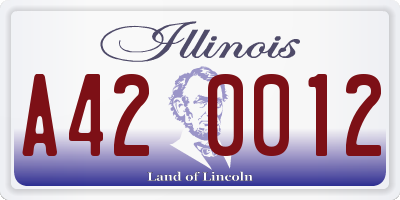 IL license plate A420012