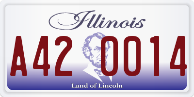 IL license plate A420014