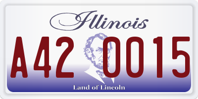 IL license plate A420015