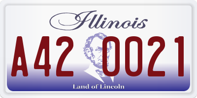 IL license plate A420021