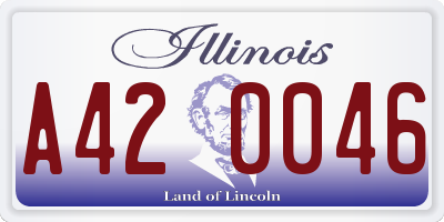 IL license plate A420046