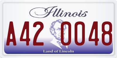 IL license plate A420048