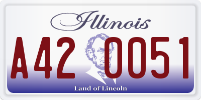 IL license plate A420051