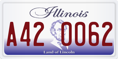 IL license plate A420062