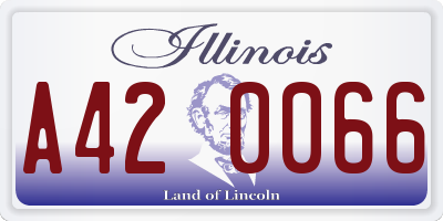 IL license plate A420066