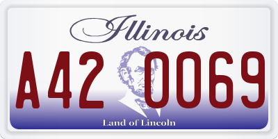 IL license plate A420069