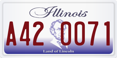 IL license plate A420071