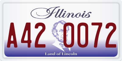 IL license plate A420072