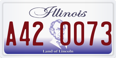 IL license plate A420073