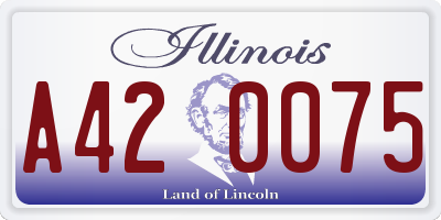 IL license plate A420075