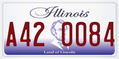 IL license plate A420084