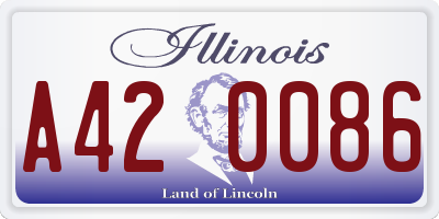 IL license plate A420086