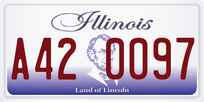 IL license plate A420097