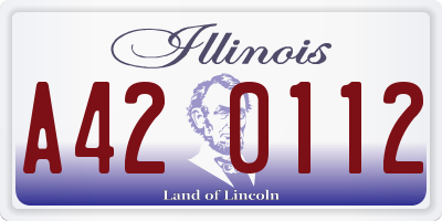 IL license plate A420112