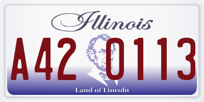 IL license plate A420113