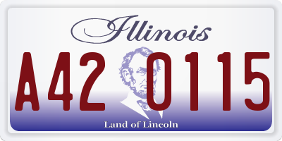 IL license plate A420115