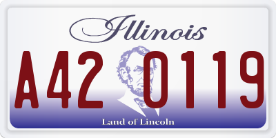 IL license plate A420119