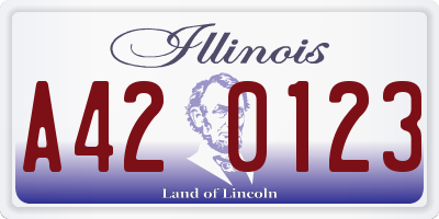 IL license plate A420123