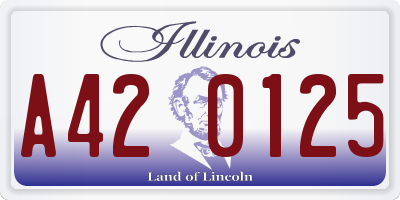 IL license plate A420125