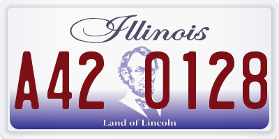 IL license plate A420128