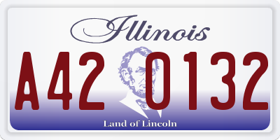 IL license plate A420132