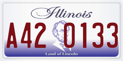 IL license plate A420133