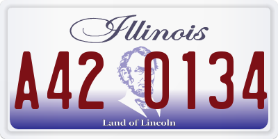 IL license plate A420134