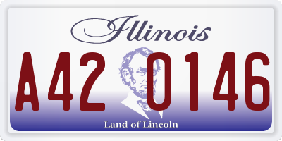 IL license plate A420146