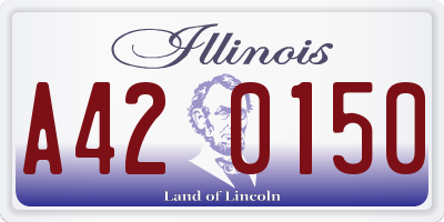 IL license plate A420150