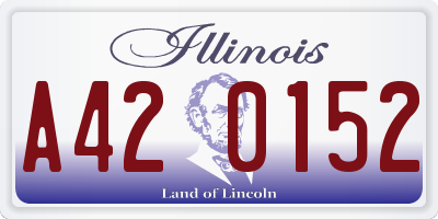 IL license plate A420152