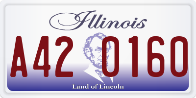 IL license plate A420160