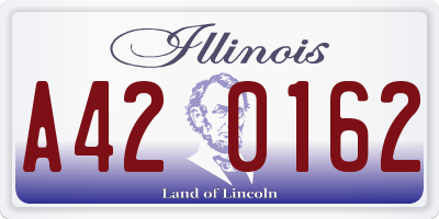 IL license plate A420162