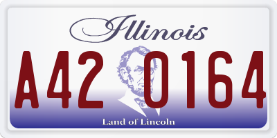 IL license plate A420164