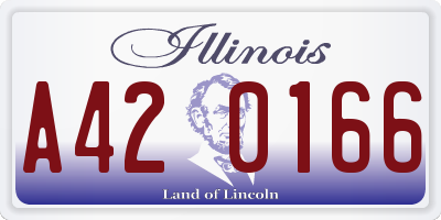 IL license plate A420166
