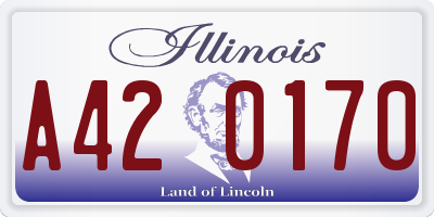 IL license plate A420170