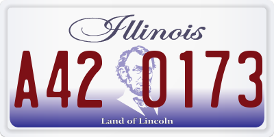 IL license plate A420173