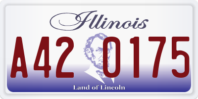 IL license plate A420175
