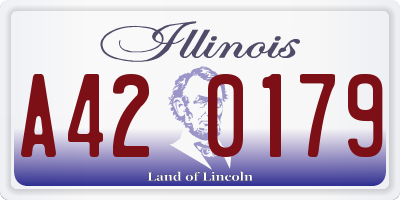 IL license plate A420179
