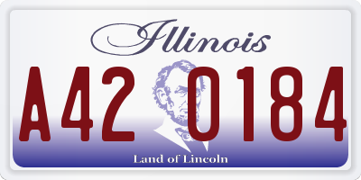 IL license plate A420184