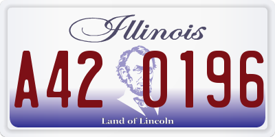 IL license plate A420196