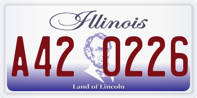 IL license plate A420226